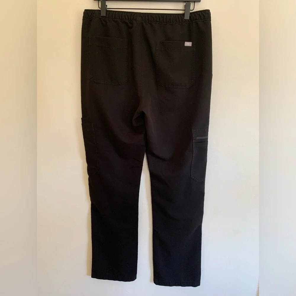 FIGS‎ Cairo Technical Collection Pants Mens Medium Black Straight Leg Drawstring